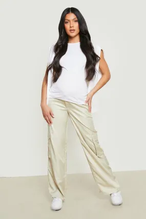 Maternity Wide Leg Cargo Pants