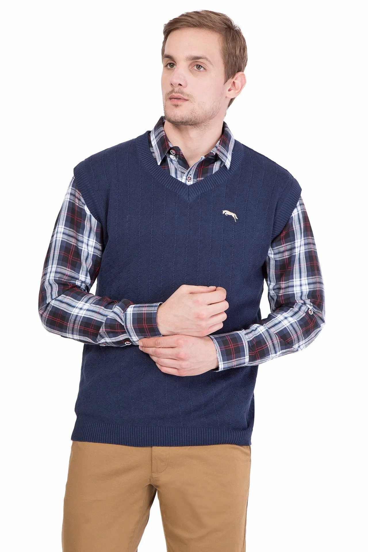 Men Half Sleeve Cotton Sweater