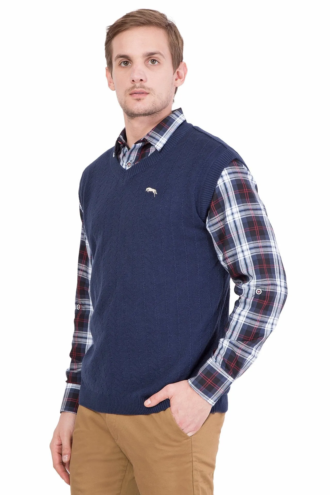 Men Half Sleeve Cotton Sweater