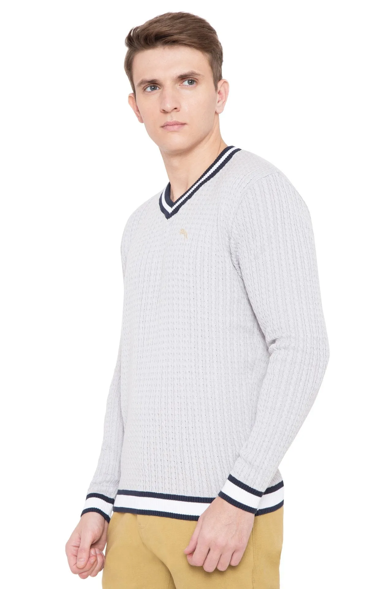 Men Regular Fit Cotton Casual Lightweight Sweater