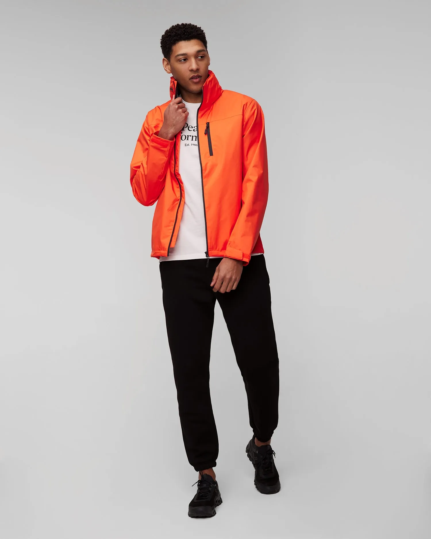 Men's orange Helly Hansen Crew Hooded Jacket 2.0 34443-307