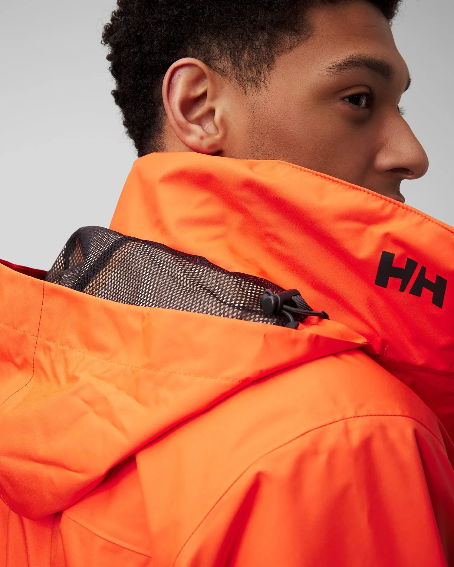 Men's orange Helly Hansen Crew Hooded Jacket 2.0 34443-307