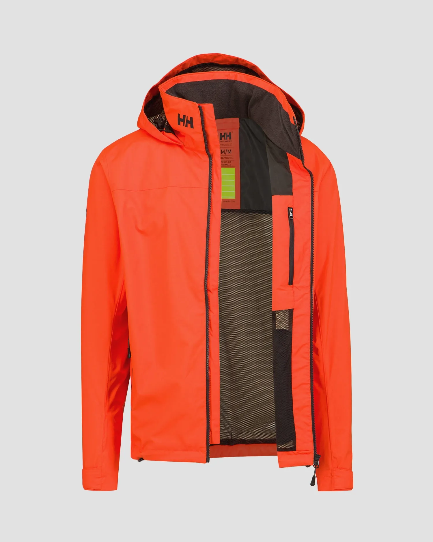 Men's orange Helly Hansen Crew Hooded Jacket 2.0 34443-307