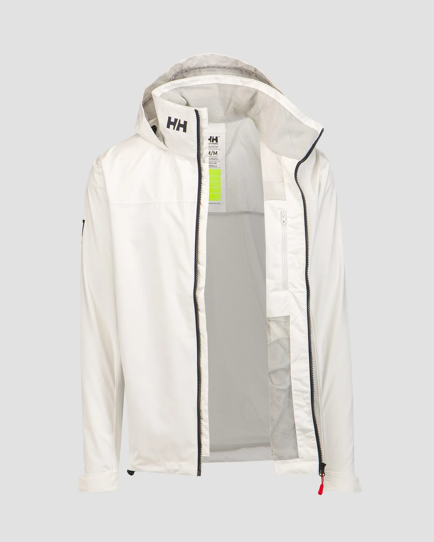 Men's white Helly Hansen Crew Hooded Jacket 2.0 34443-1