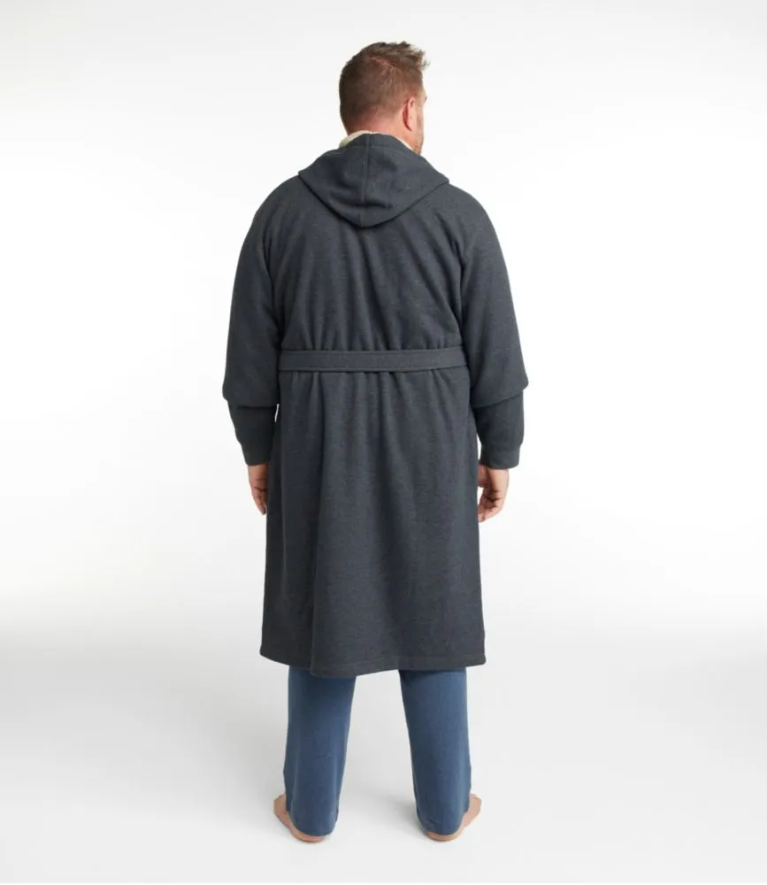 Men's Bonded Waffle Fleece Robe, Hooded