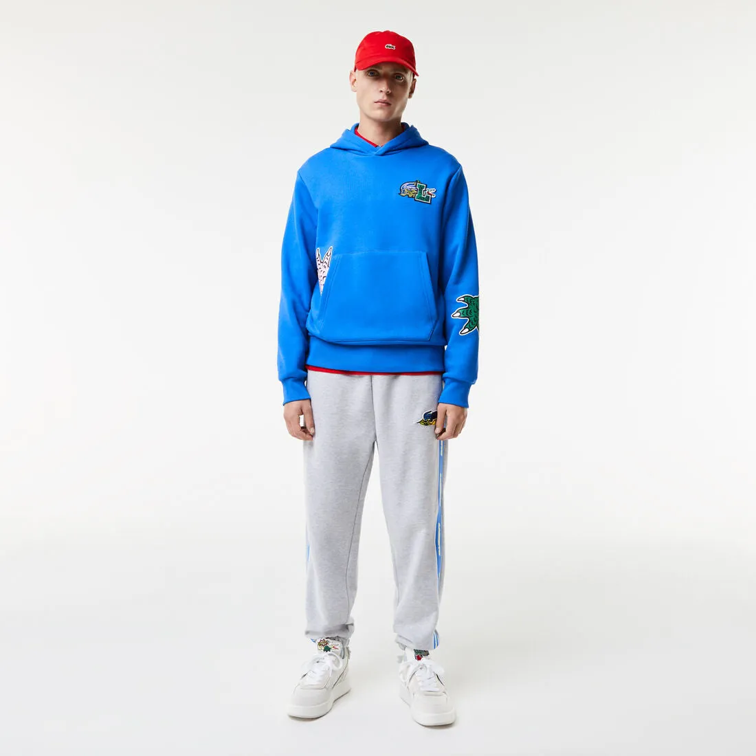 Men's Comic Effect Print Hoodie Marina
