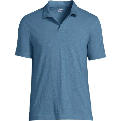 Men's Johnny Collar Slub Jersey Polo