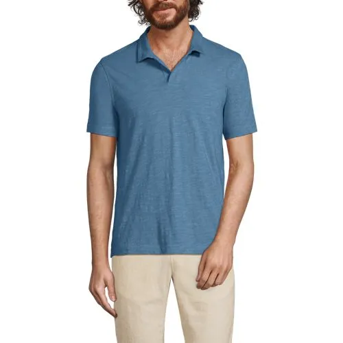 Men's Johnny Collar Slub Jersey Polo