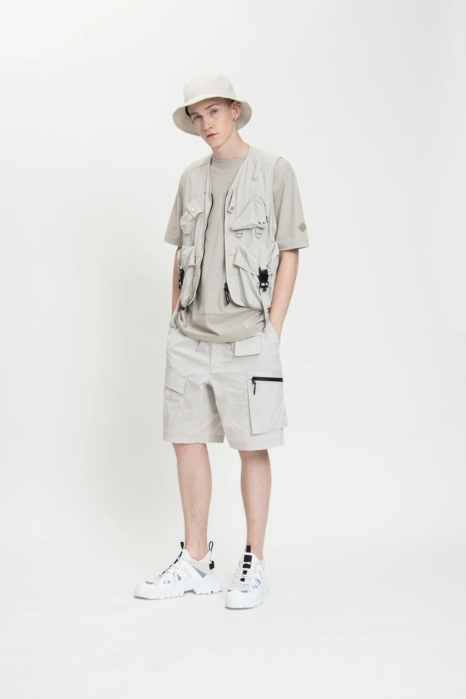 MENS NYLON MULTI POCKETS FASHION VEST