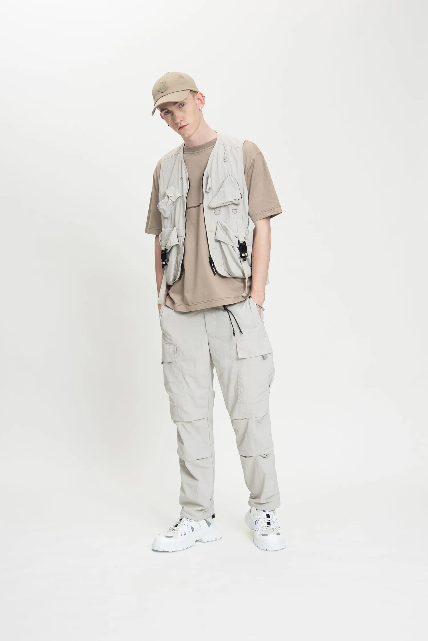 MENS NYLON MULTI POCKETS FASHION VEST