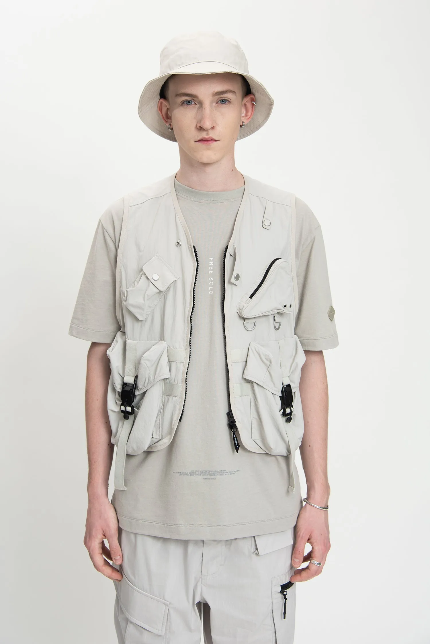 MENS NYLON MULTI POCKETS FASHION VEST