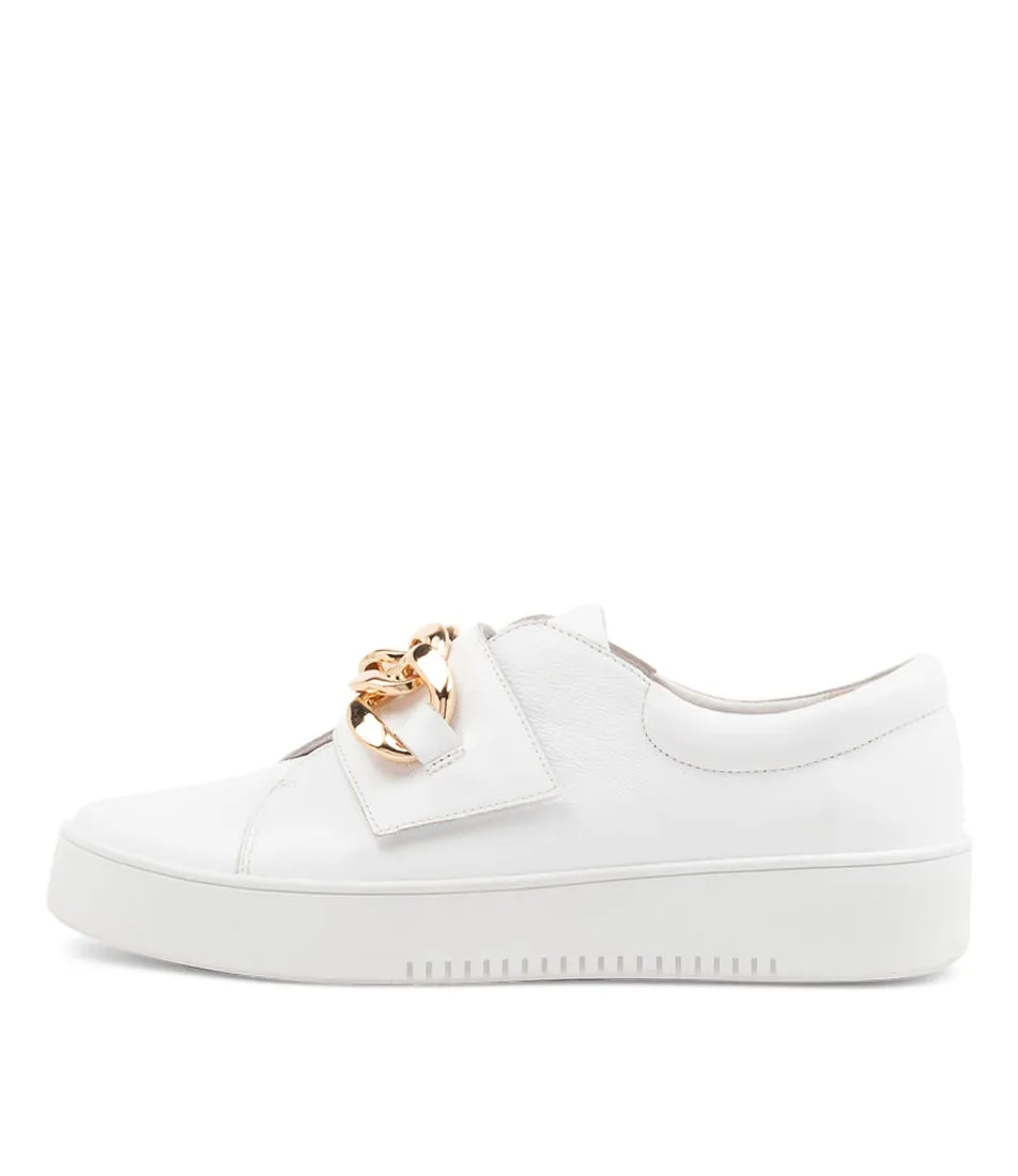 MIDAS Laia White Leather Sneakers Ws