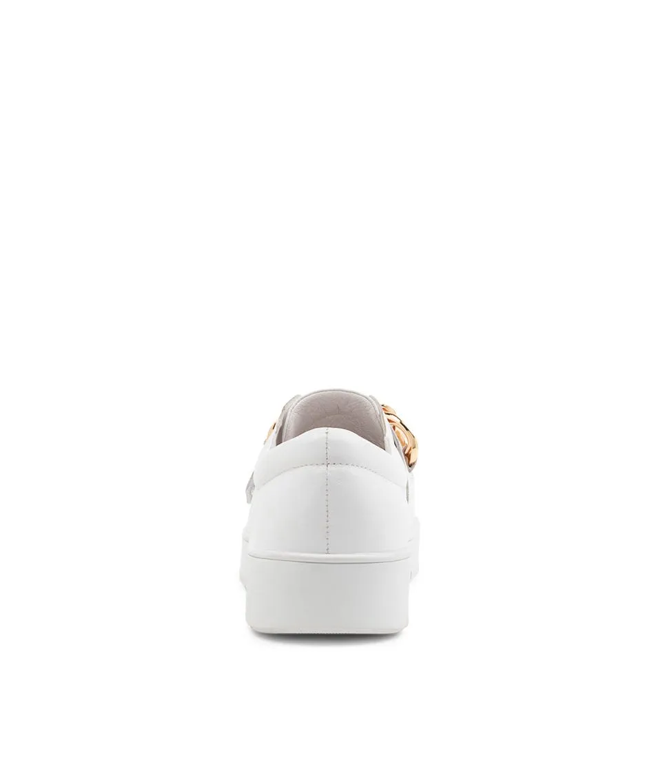 MIDAS Laia White Leather Sneakers Ws