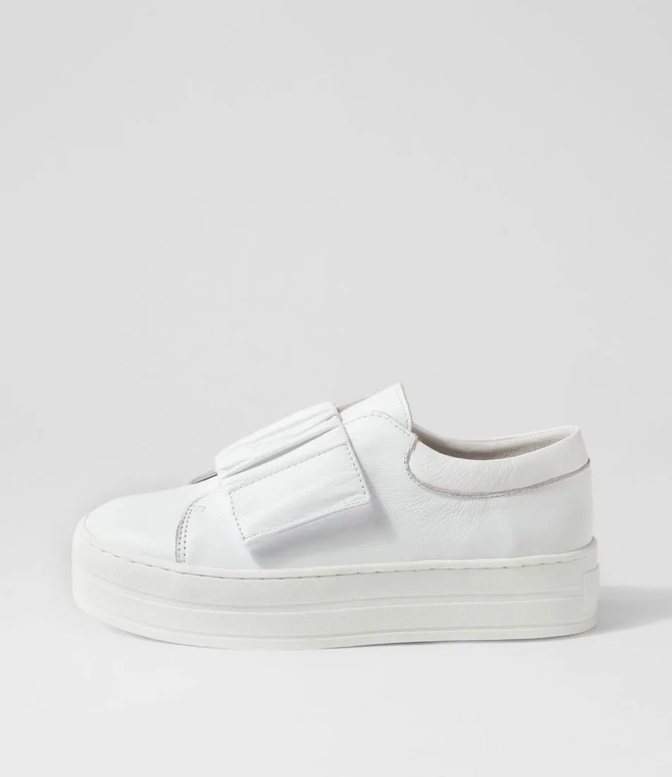 MIDAS Steller White Leather Sneakers
