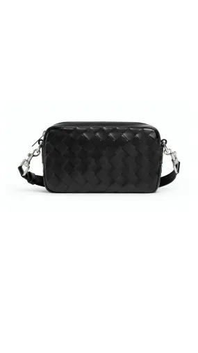 Mini Intrecciato Camera Bag - Black