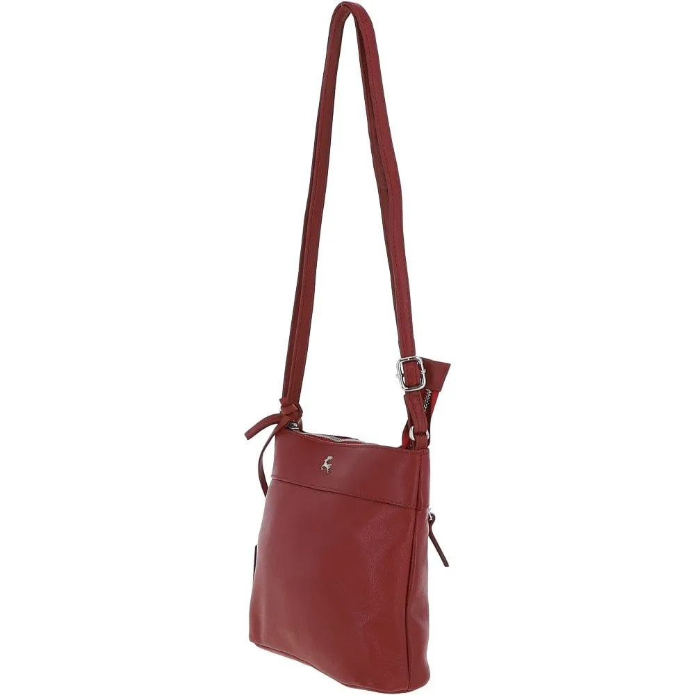 Mini Leather Shoulder Bag Red: AJ-630