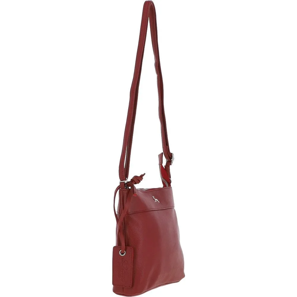 Mini Leather Shoulder Bag Red: AJ-630
