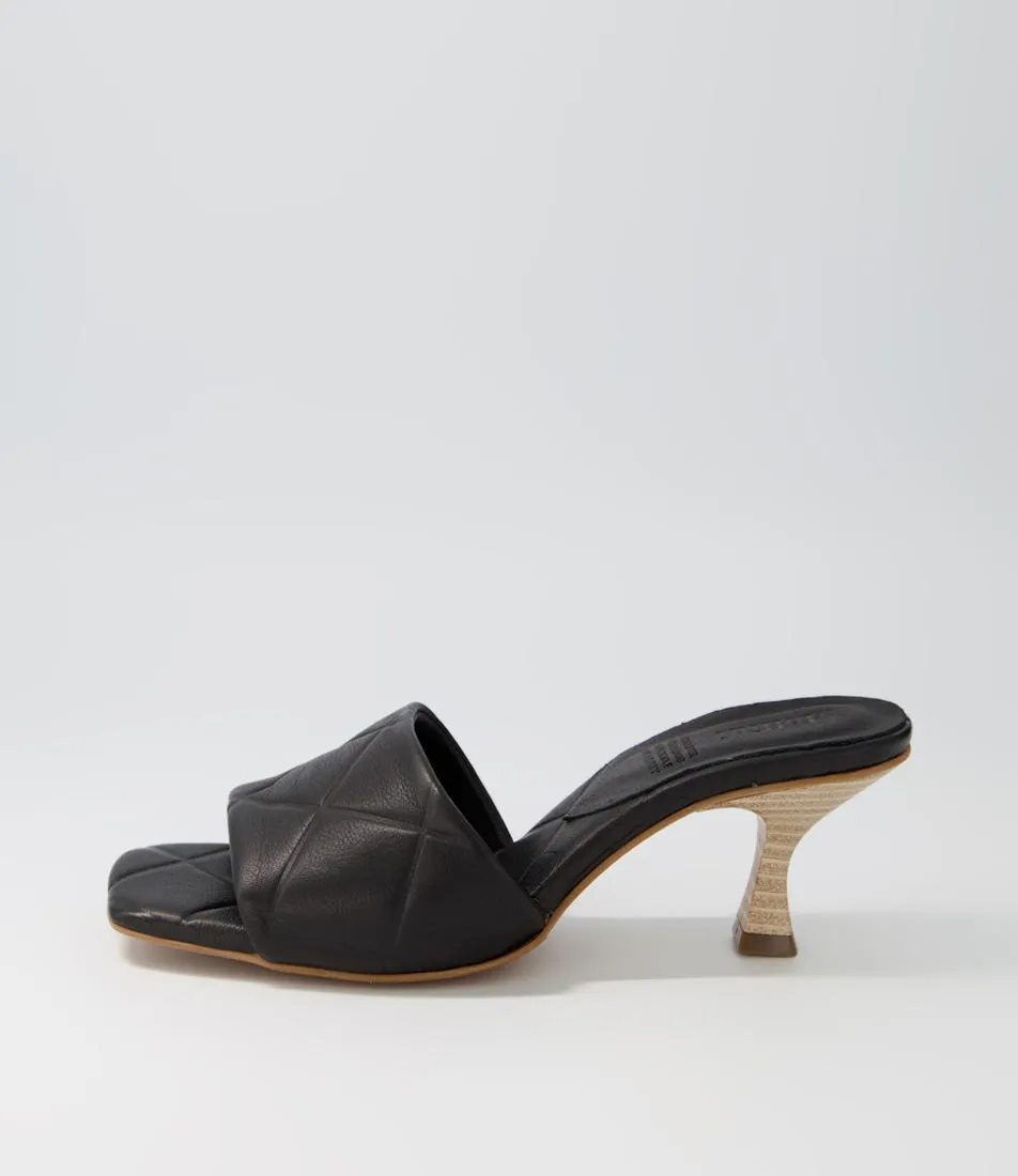 MOLLINI Vazaar Black Leather Mules Nh