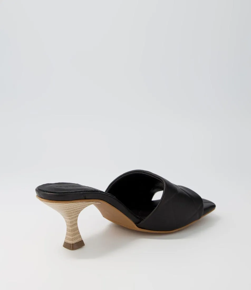 MOLLINI Vazaar Black Leather Mules Nh