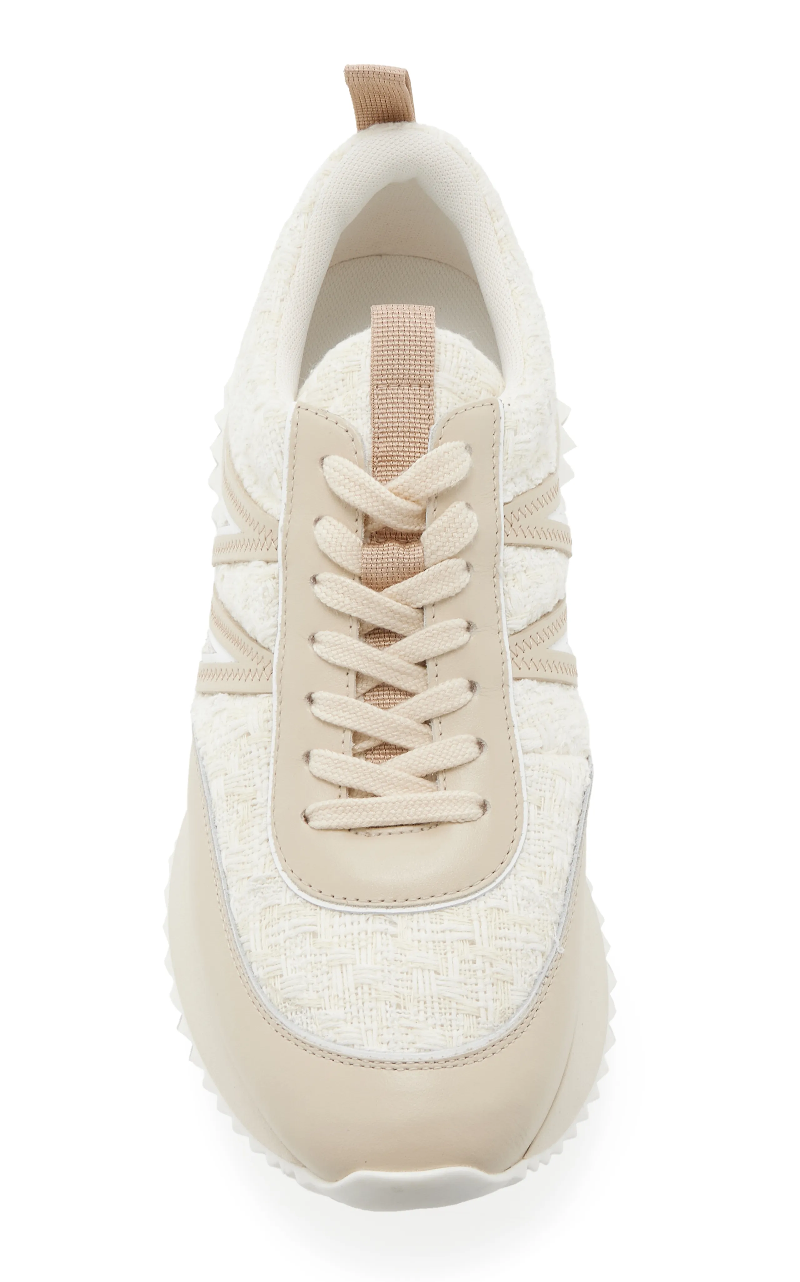 Moncler Pacey Tweed-Leather Sneakers