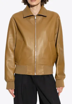 Nappa Leather Zip Jacket