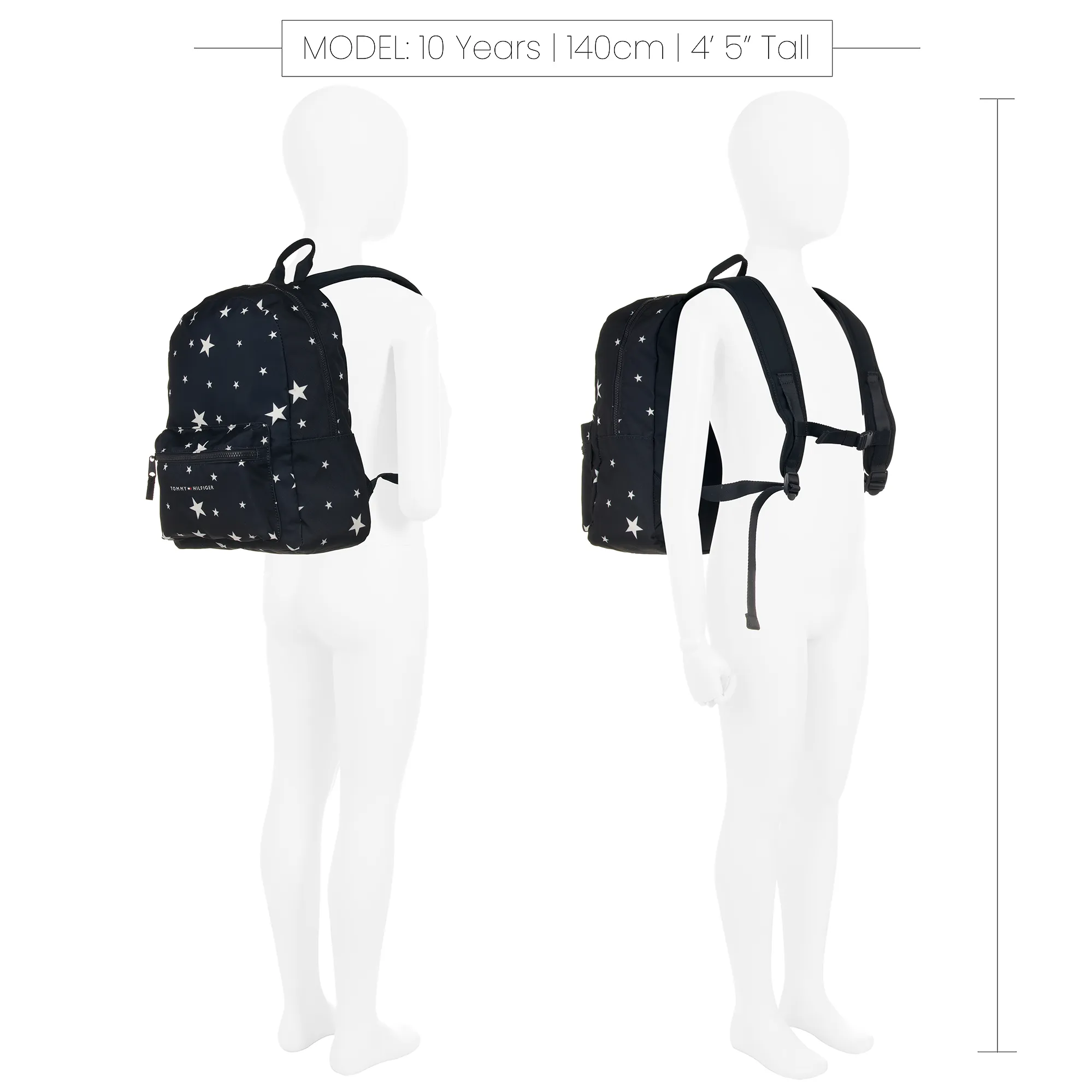 Navy Blue Stars Canvas Backpack (38cm)
