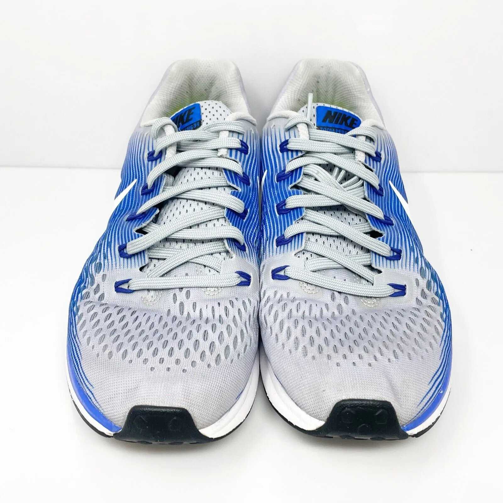 Nike Mens Air Zoom Pegasus 34 880555-007 Blue Running Shoes Sneakers Size 9.5