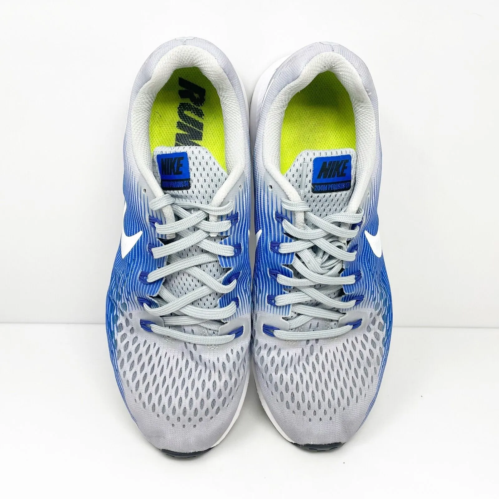 Nike Mens Air Zoom Pegasus 34 880555-007 Blue Running Shoes Sneakers Size 9.5