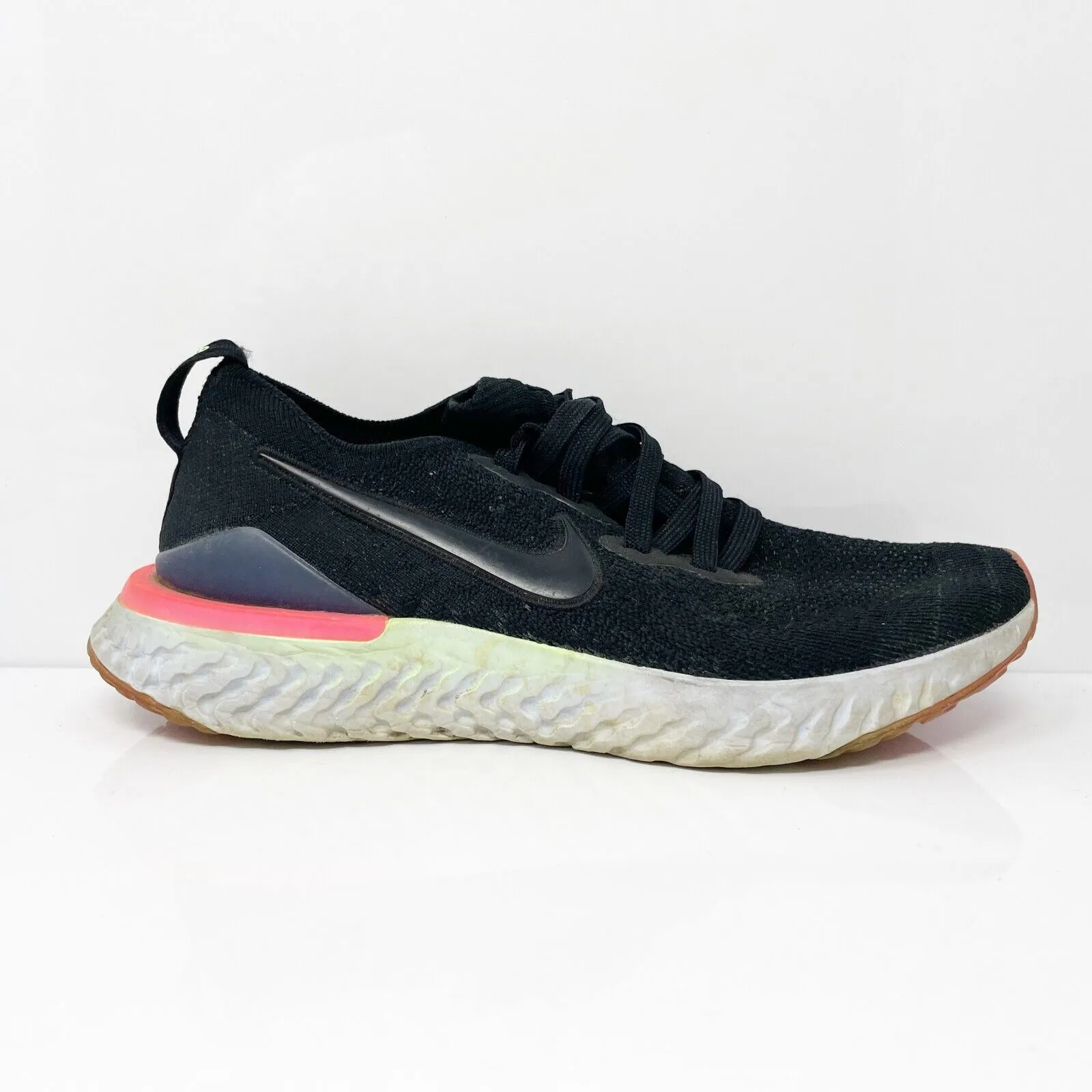 Nike Womens Epic React Flyknit 2 BQ8927-003 Black Running Shoes Sneakers Sz 7.5