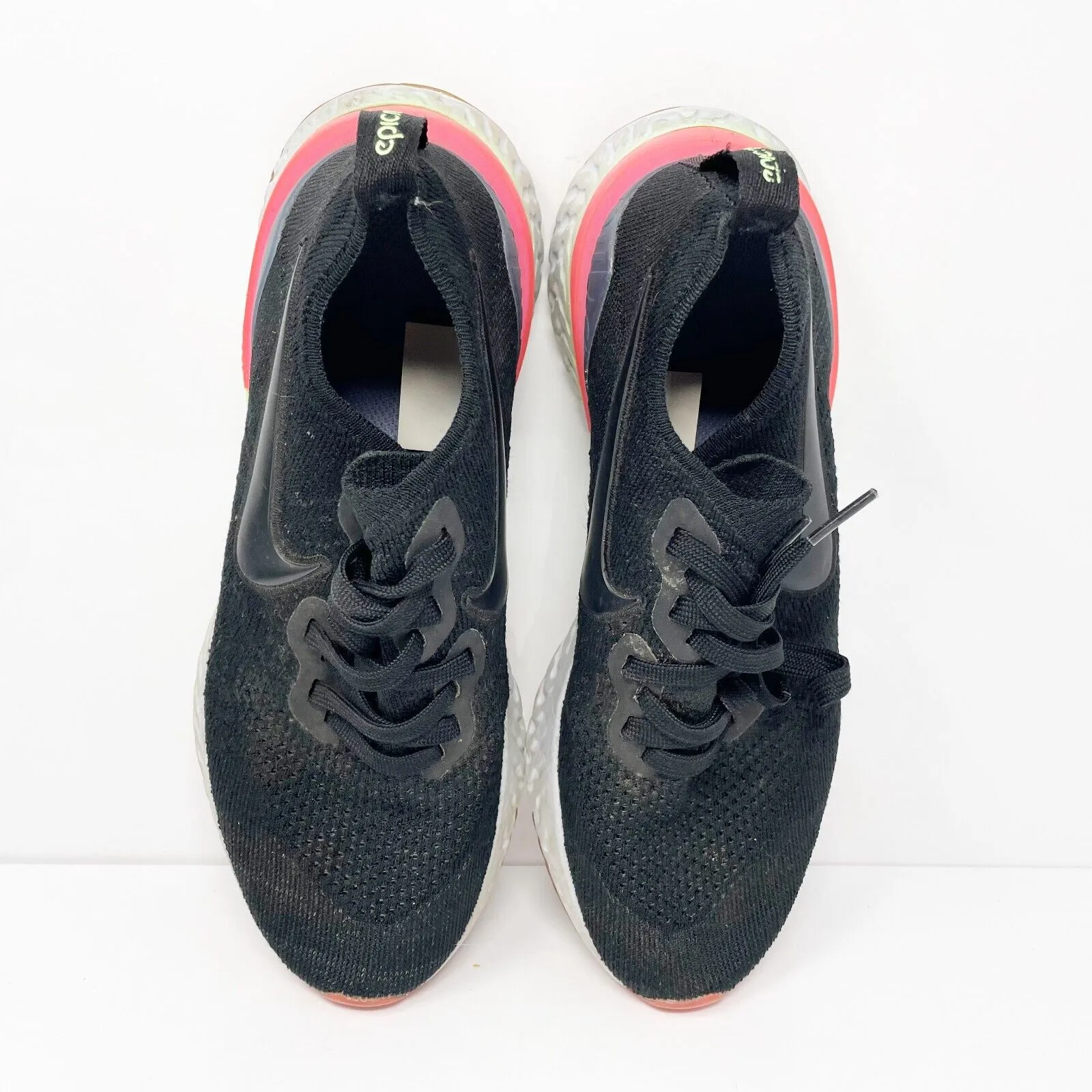 Nike Womens Epic React Flyknit 2 BQ8927-003 Black Running Shoes Sneakers Sz 7.5