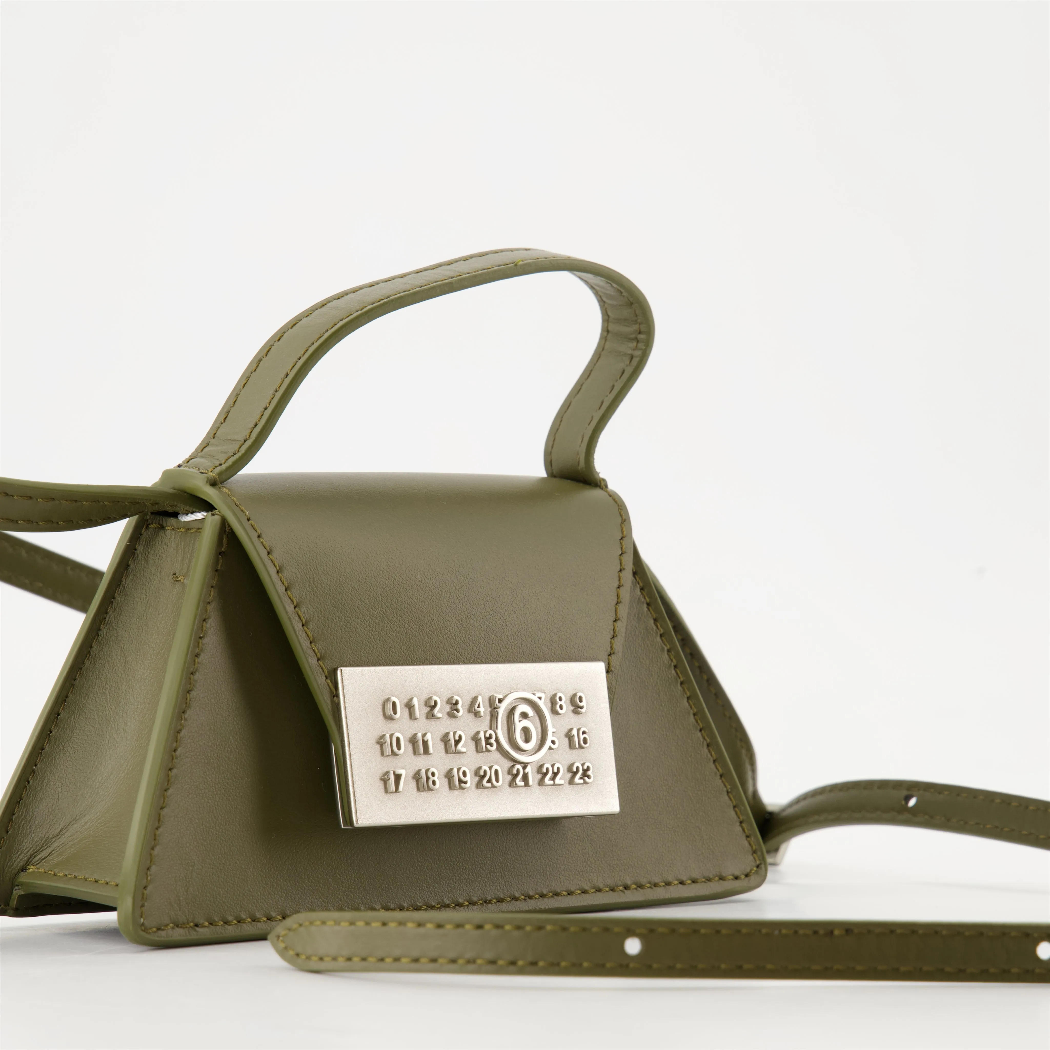 Numeric Leather Crossbody Mini Bag