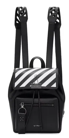 OFF-WHITE Backpack Diag Black White