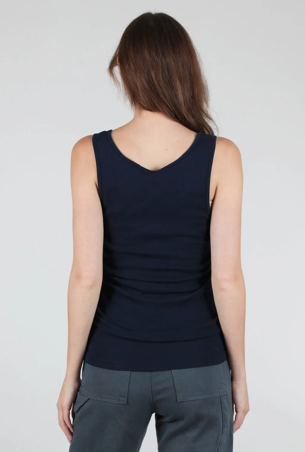 Organic Long Tank, Midnight Navy
