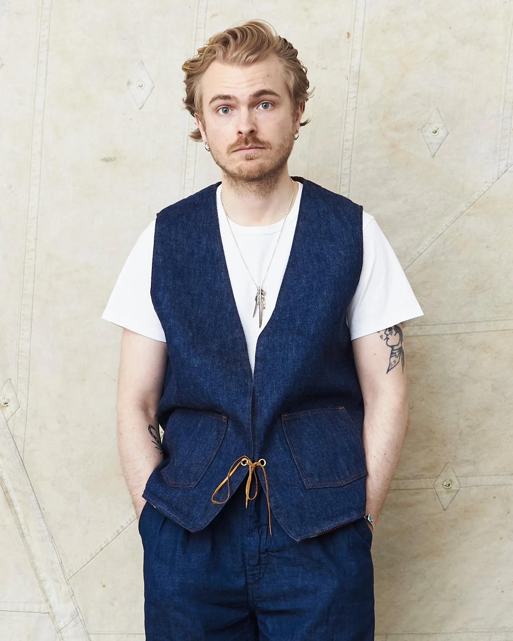 OrSlow 9029 Hippie's Reversible Denim Vest (Unisex)