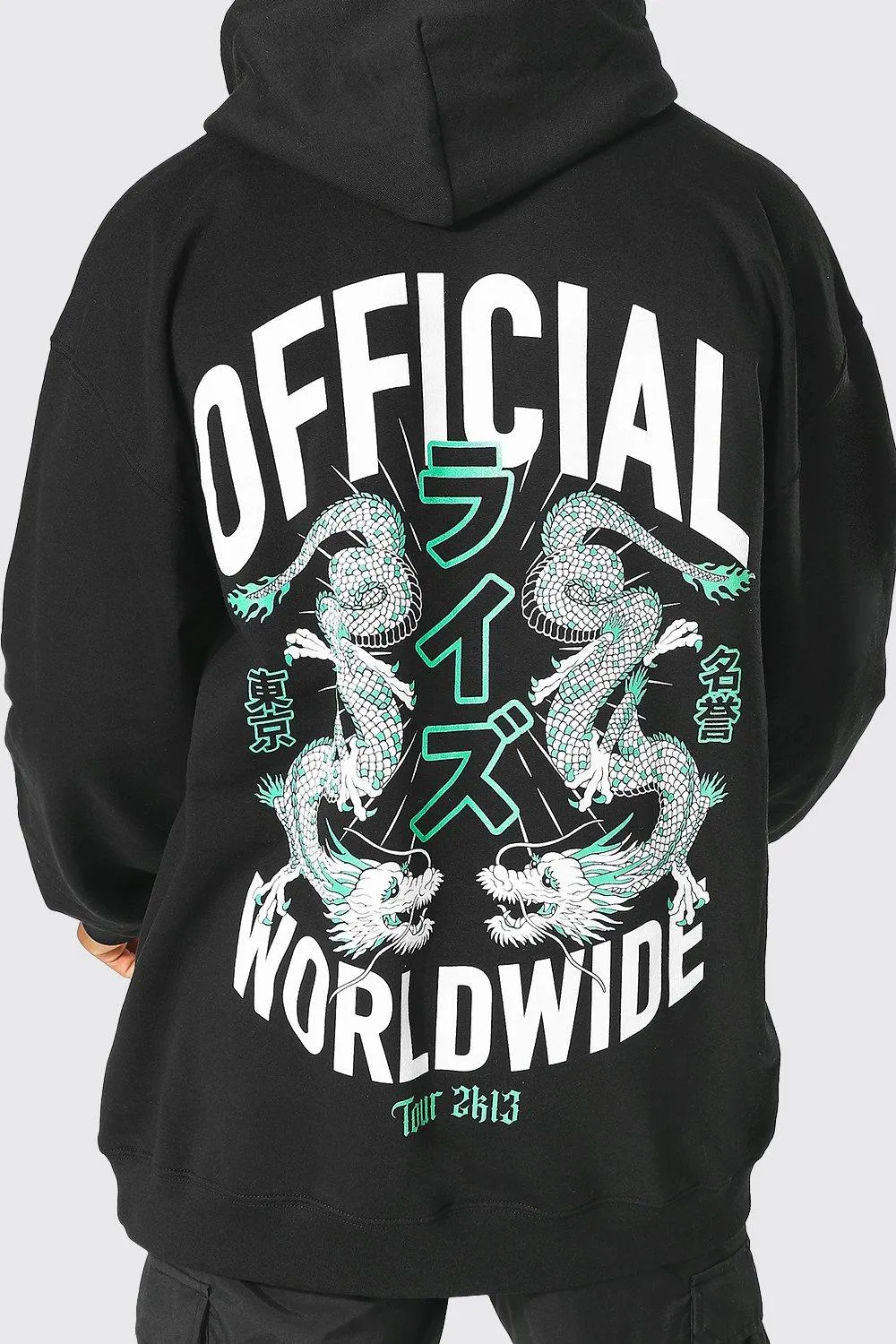 Oversized Official Dragon Graphic Hoodie