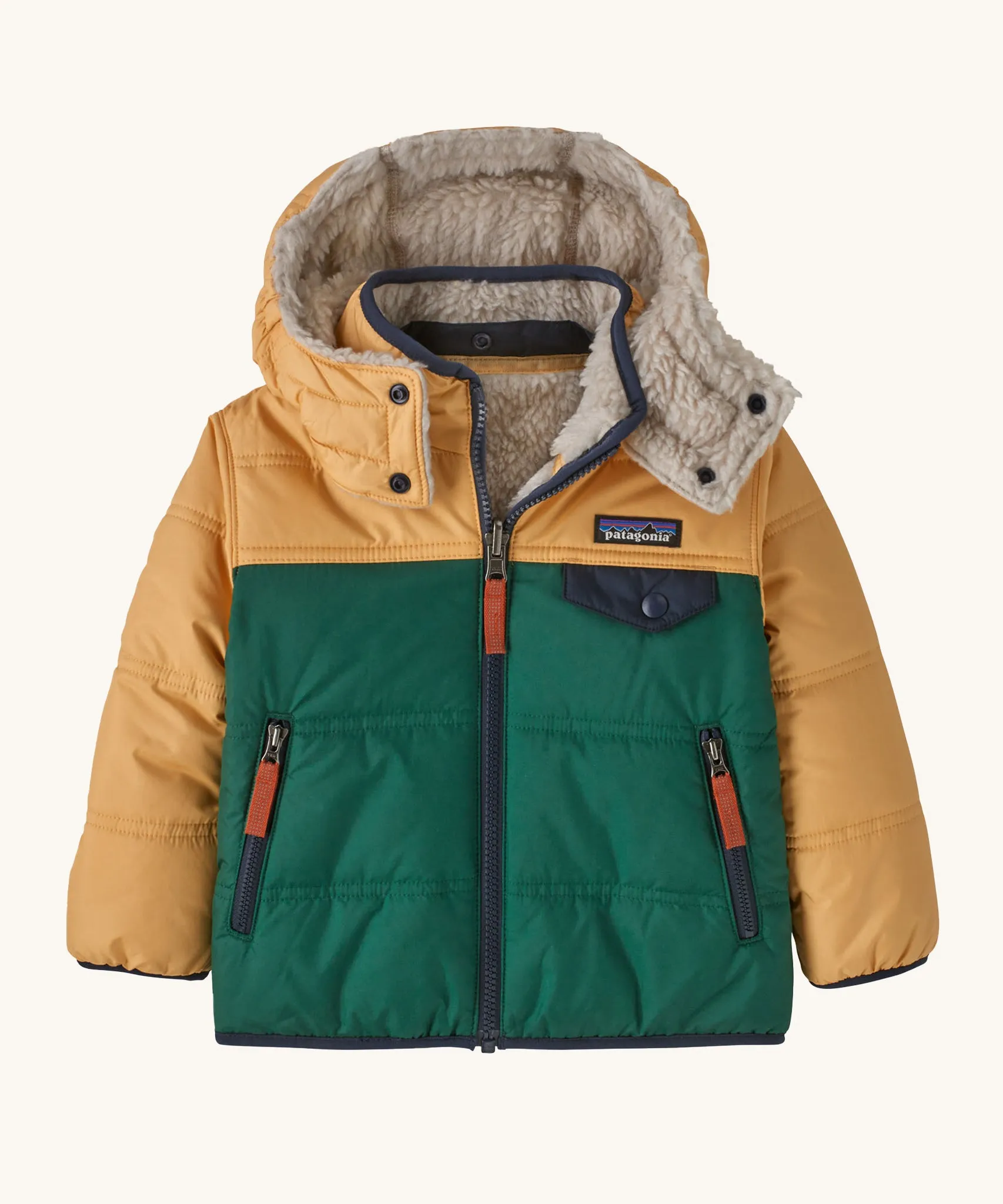 Patagonia Baby Reversible Tribbles Hoody - Conifer Green