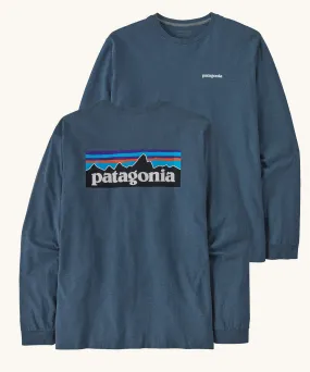 Patagonia L/S P-6 Logo Responsibili-Tee - Utility Blue