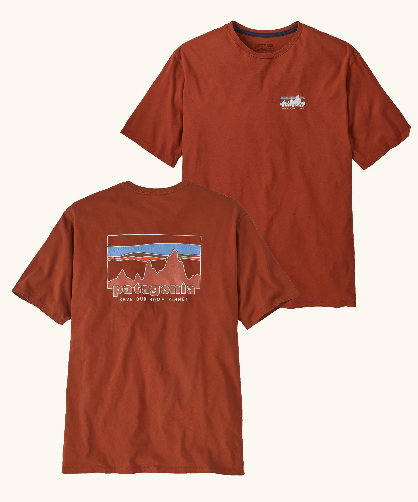 Patagonia Men's 73 Skyline Organic T-Shirt - Burnished Red