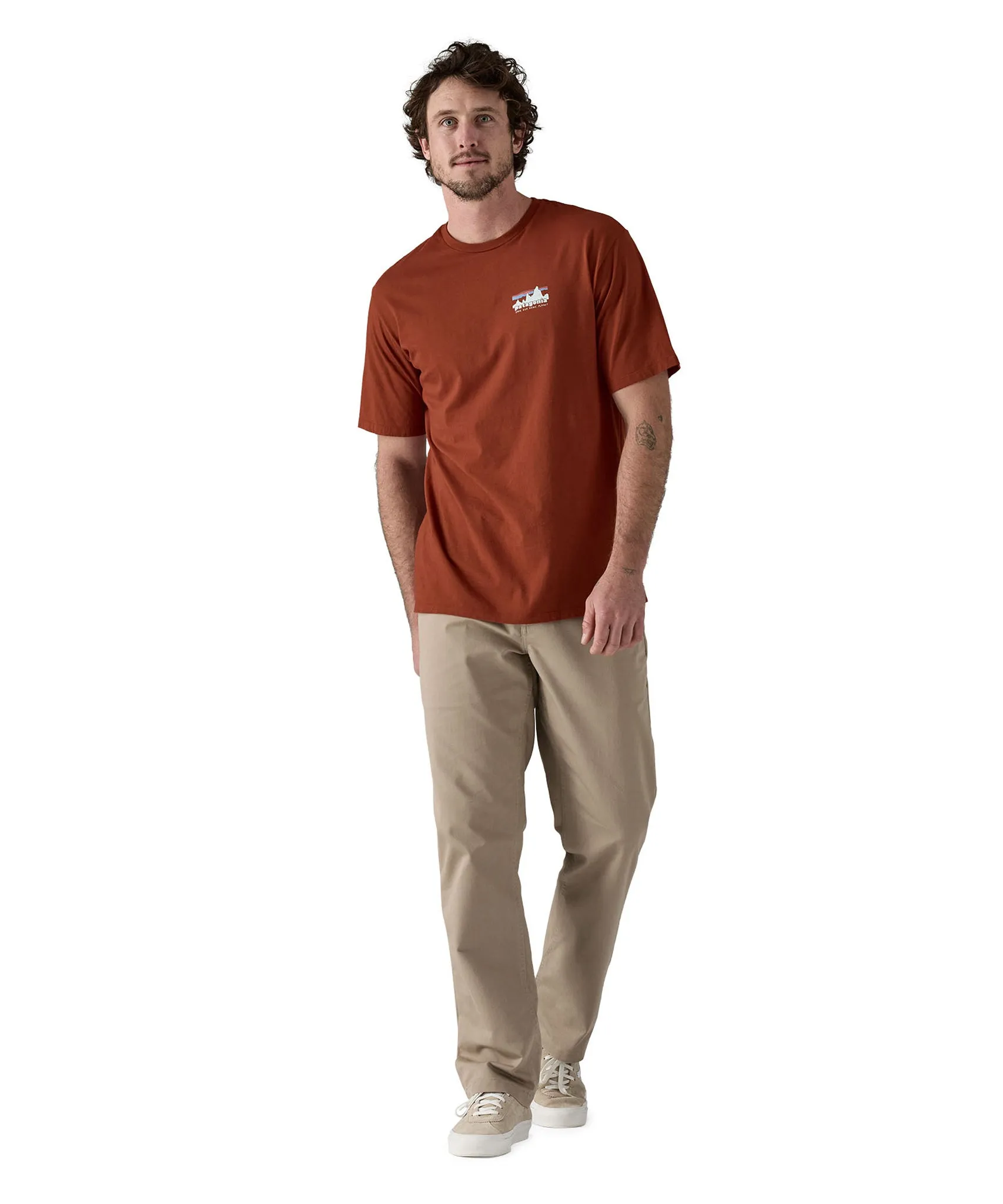 Patagonia Men's 73 Skyline Organic T-Shirt - Burnished Red