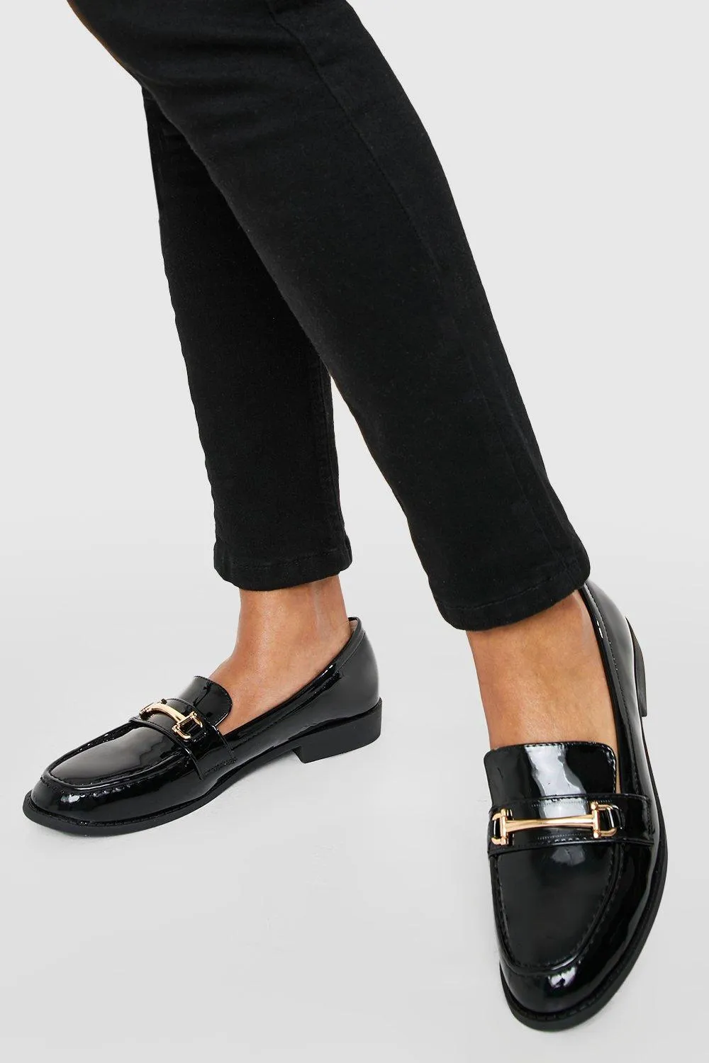 Patent T Bar Loafers