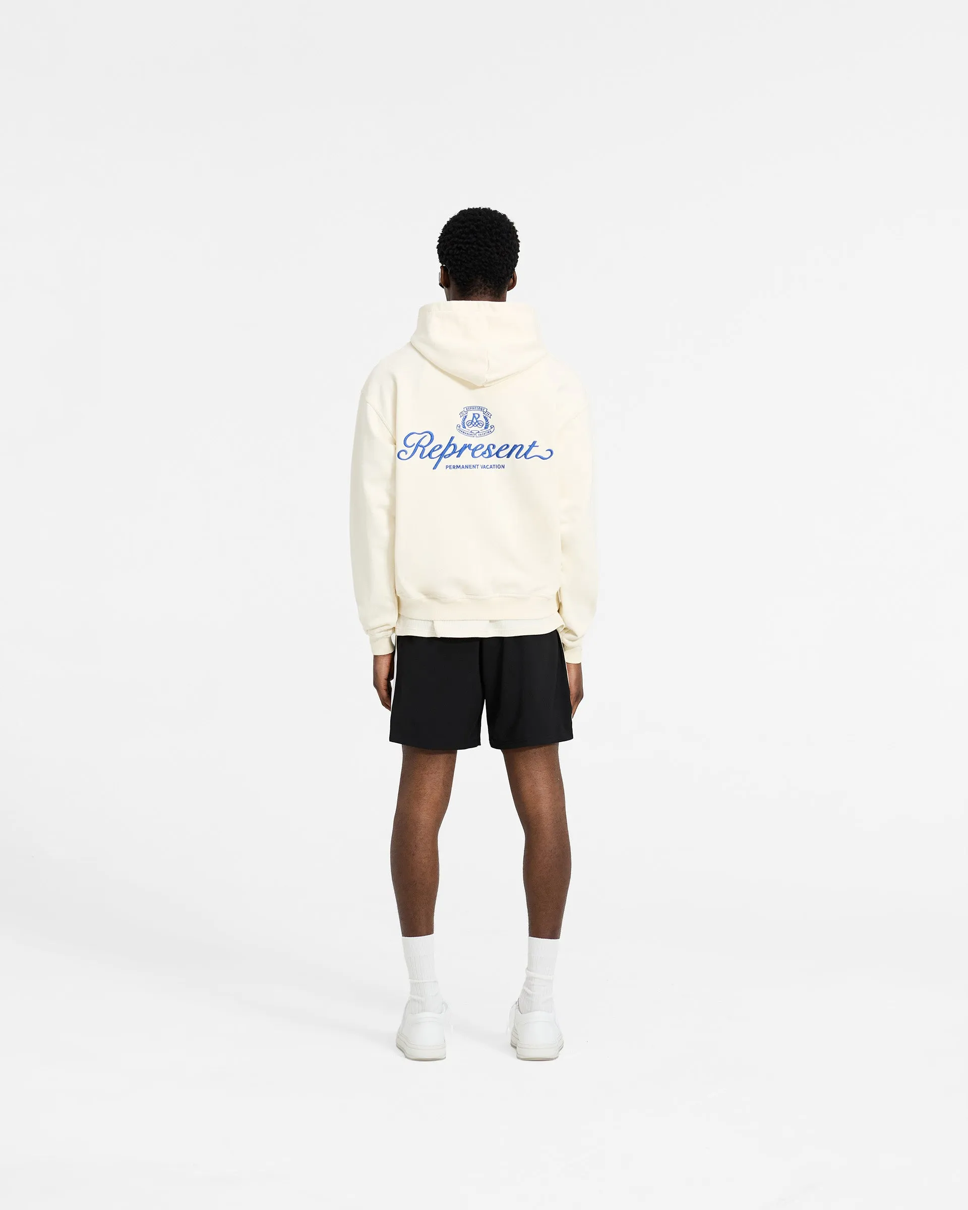 Permanent Vacation Zip Up Hoodie - Antique White