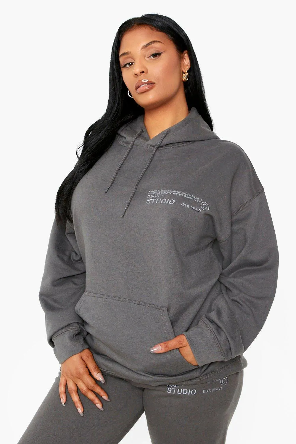 Plus Dsgn Studio Embroidered Hoodie