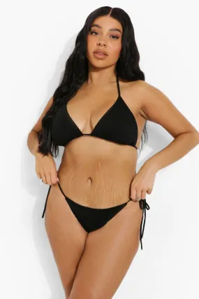 Plus Glitter Triangle Bikini Top