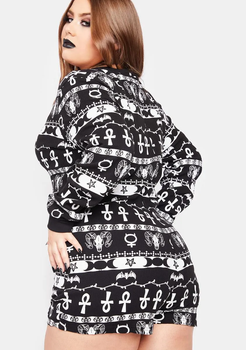 Plus Made Of Mischief Thermal Romper-