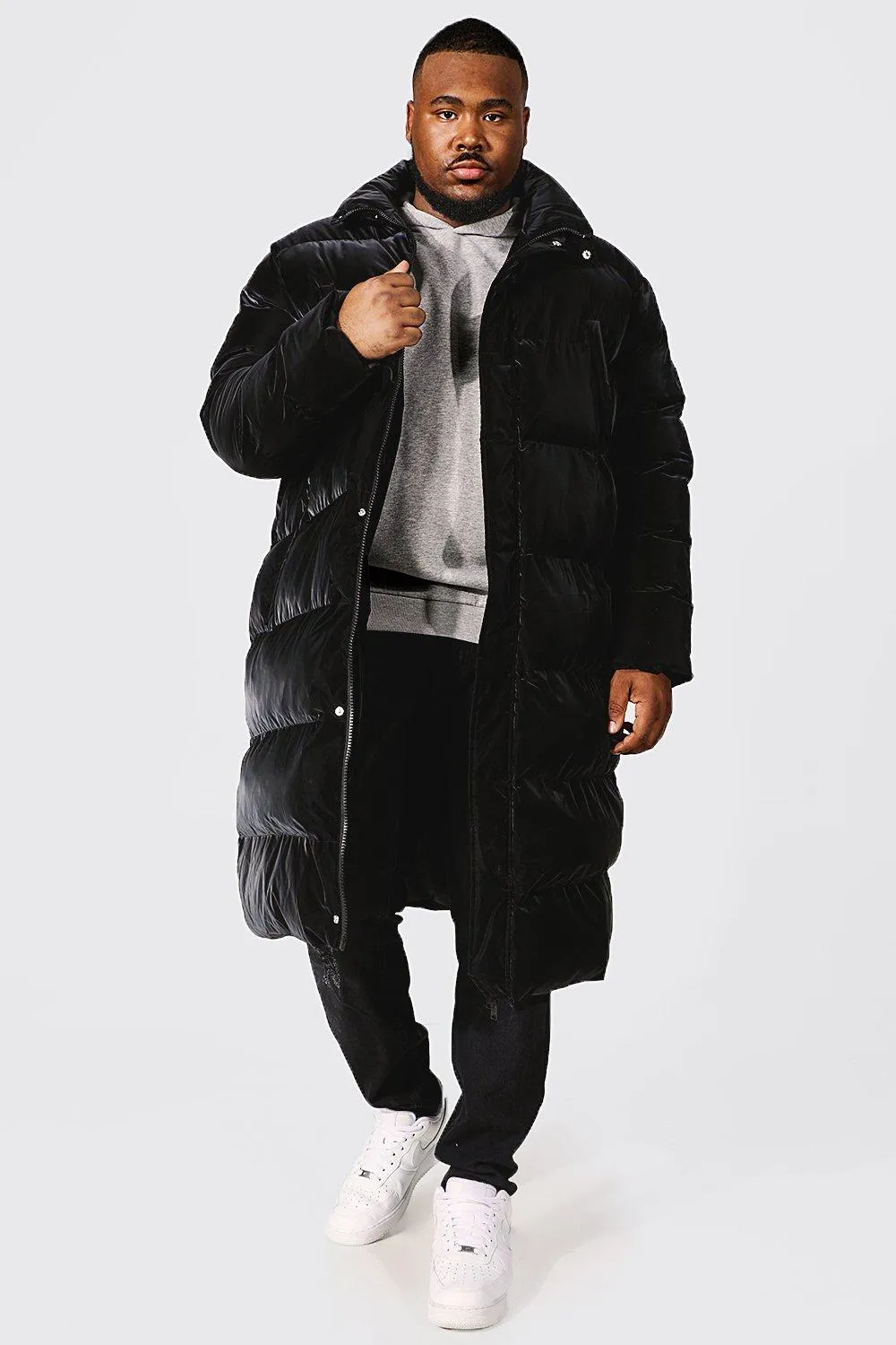 Plus Soft Sheen Longline Puffer Jacket