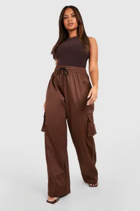 Plus Wide Leg Pocket Cargo Pants