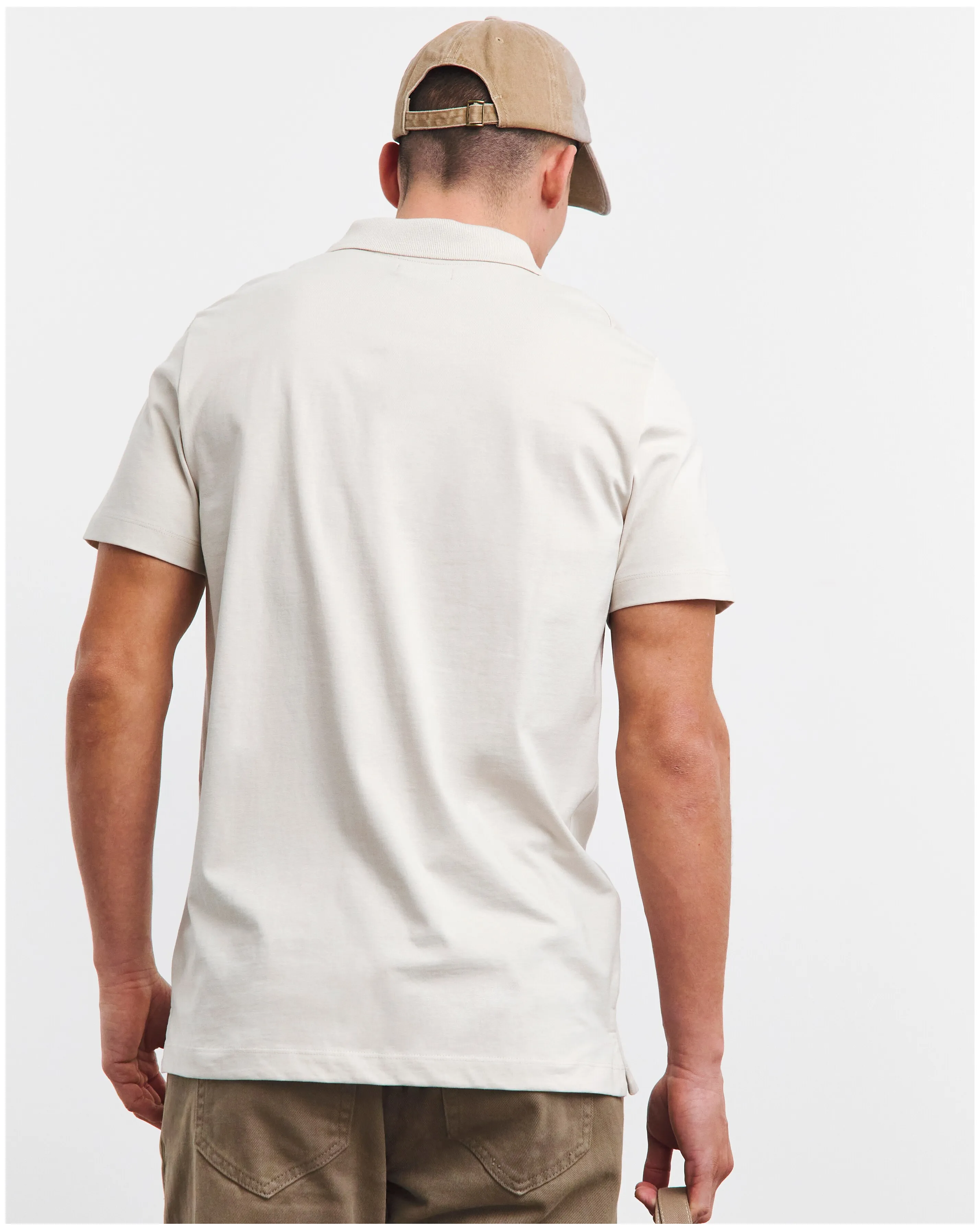 Pure Cotton Jersey Pocket Polo Long