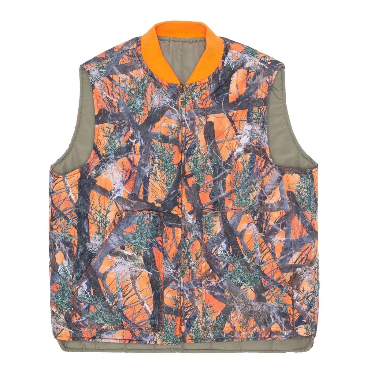 QUILTED REVERSIBLE CAMO VEST | Bodega