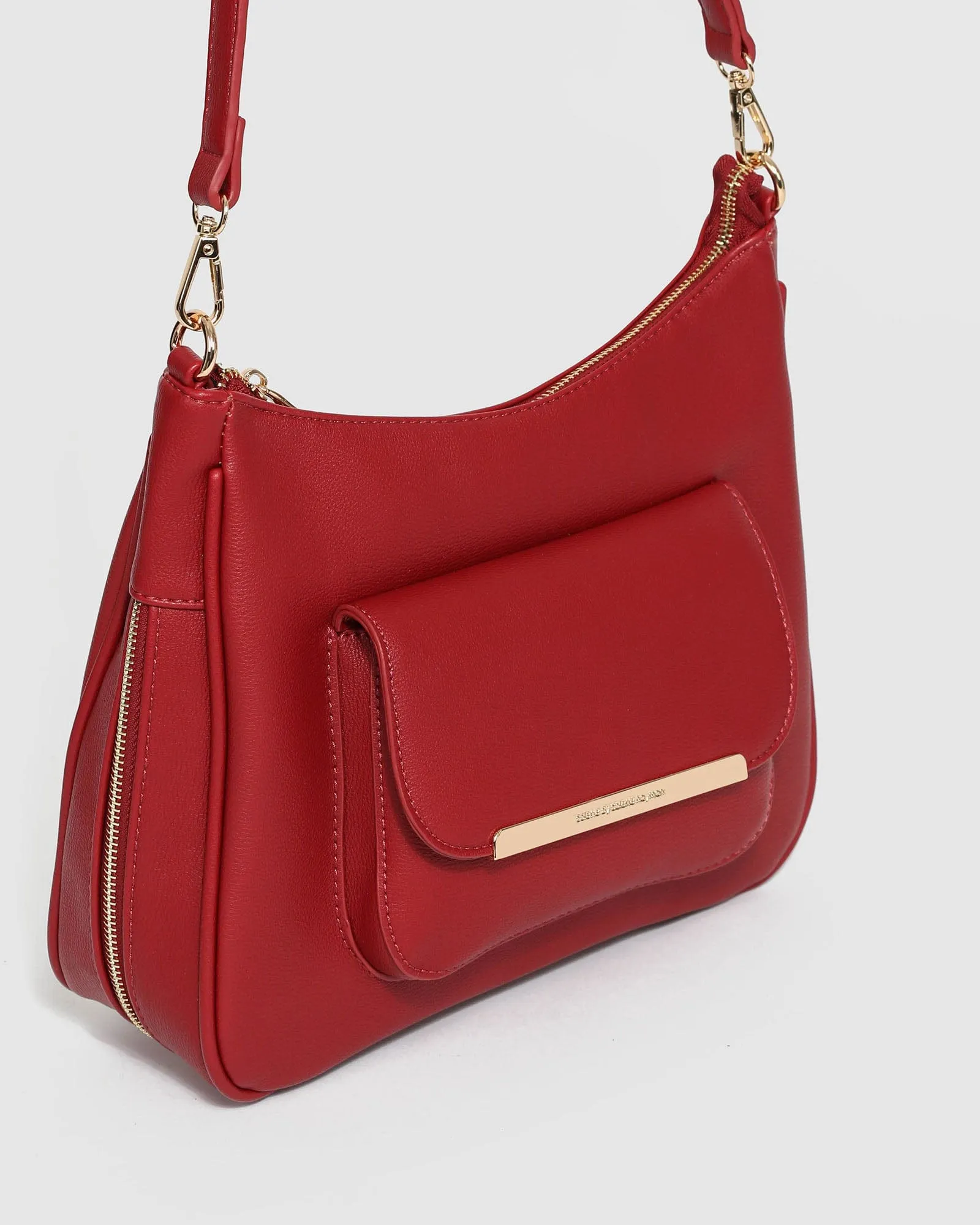 Red Gina Zip Crossbody Bag