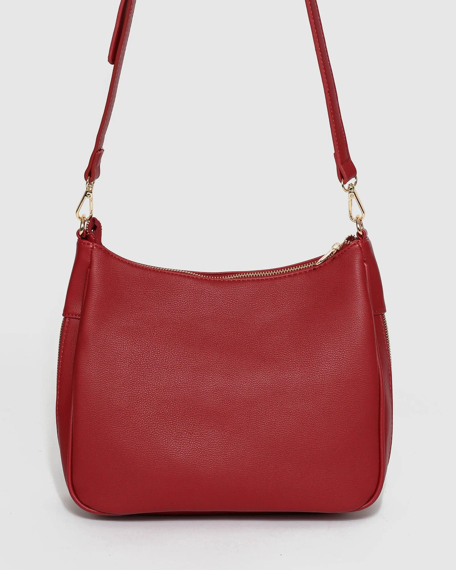 Red Gina Zip Crossbody Bag